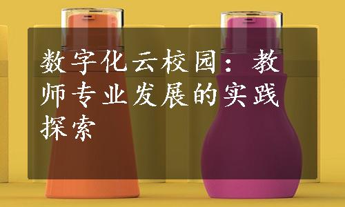 数字化云校园：教师专业发展的实践探索