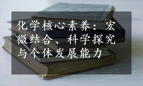 化学核心素养：宏微结合、科学探究与个体发展能力