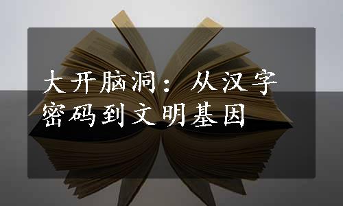 大开脑洞：从汉字密码到文明基因