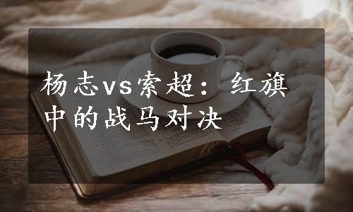 杨志vs索超：红旗中的战马对决