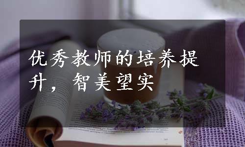 优秀教师的培养提升，智美望实