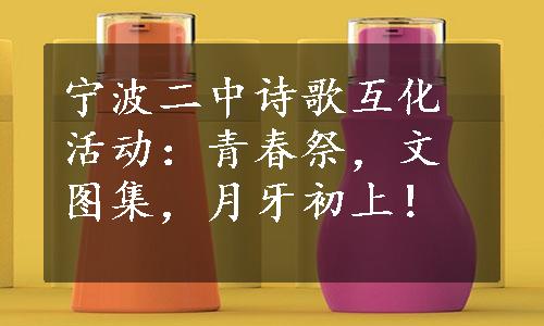 宁波二中诗歌互化活动：青春祭，文图集，月牙初上！