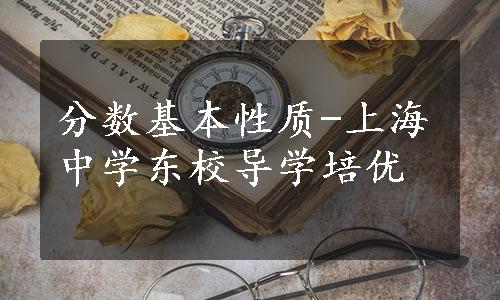 分数基本性质-上海中学东校导学培优