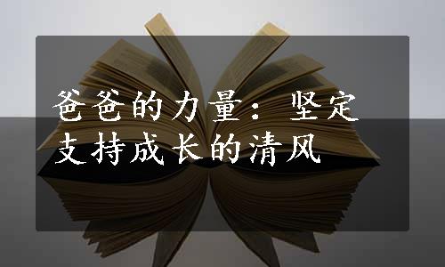 爸爸的力量：坚定支持成长的清风