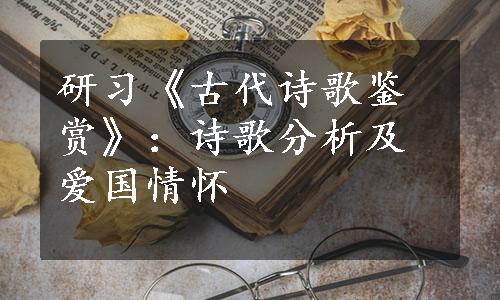 研习《古代诗歌鉴赏》：诗歌分析及爱国情怀