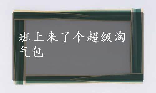 班上来了个超级淘气包