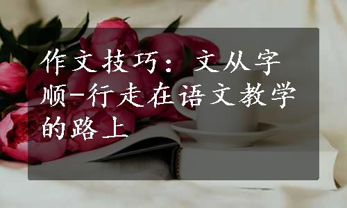 作文技巧：文从字顺-行走在语文教学的路上