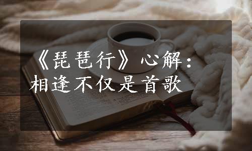 《琵琶行》心解：相逢不仅是首歌