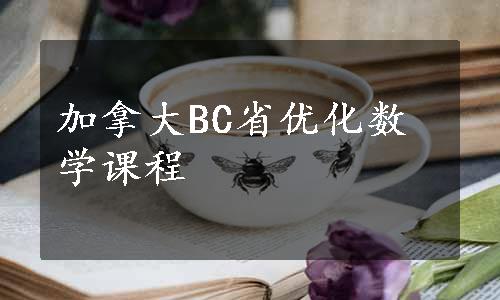 加拿大BC省优化数学课程