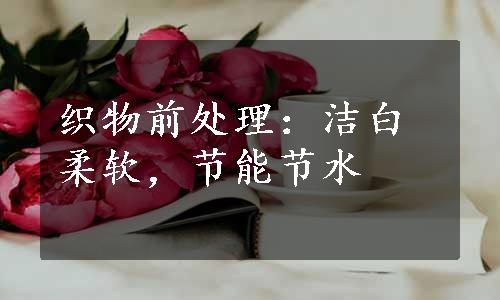 织物前处理：洁白柔软，节能节水