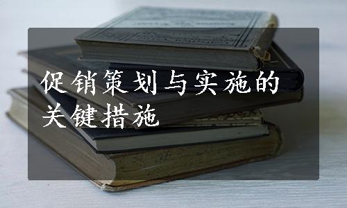 促销策划与实施的关键措施