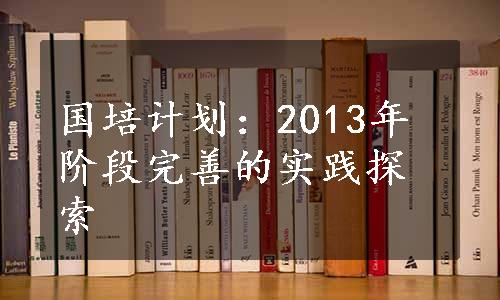 国培计划：2013年阶段完善的实践探索