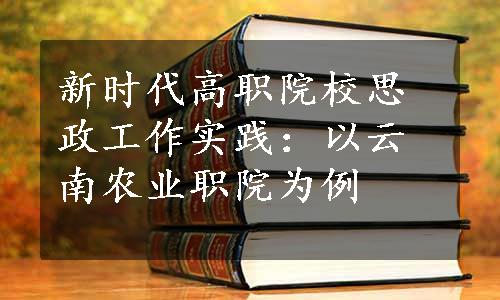 新时代高职院校思政工作实践：以云南农业职院为例