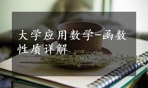 大学应用数学-函数性质详解