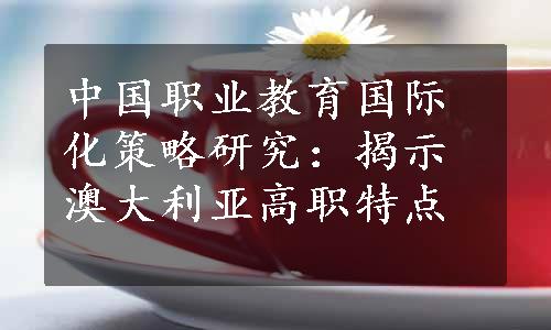 中国职业教育国际化策略研究：揭示澳大利亚高职特点