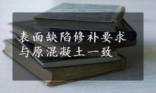 表面缺陷修补要求与原混凝土一致