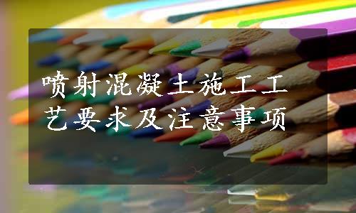 喷射混凝土施工工艺要求及注意事项