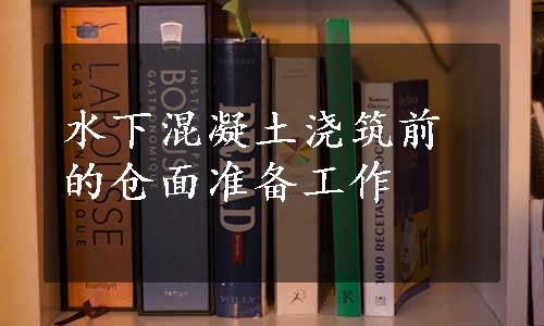 水下混凝土浇筑前的仓面准备工作