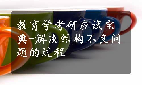 教育学考研应试宝典-解决结构不良问题的过程