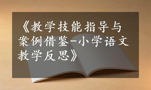 《教学技能指导与案例借鉴-小学语文教学反思》