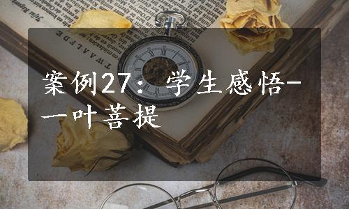 案例27：学生感悟-一叶菩提