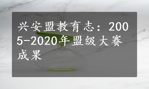 兴安盟教育志：2005-2020年盟级大赛成果