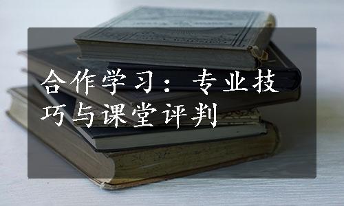 合作学习：专业技巧与课堂评判