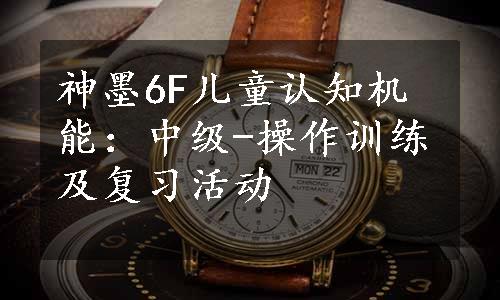 神墨6F儿童认知机能：中级-操作训练及复习活动