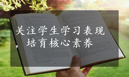 关注学生学习表现，培育核心素养