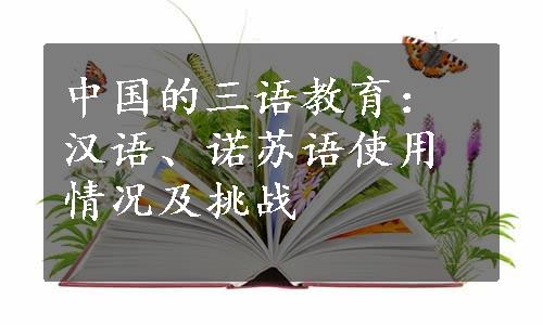 中国的三语教育：汉语、诺苏语使用情况及挑战