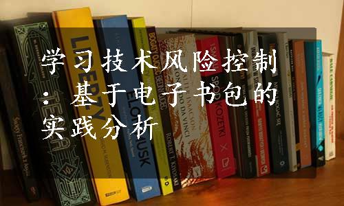 学习技术风险控制：基于电子书包的实践分析