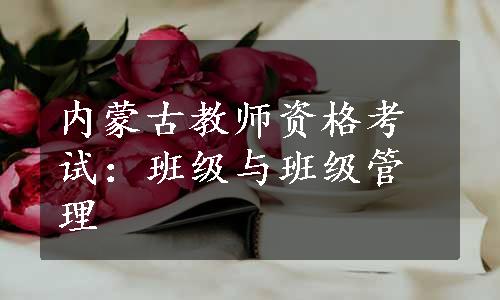 内蒙古教师资格考试：班级与班级管理