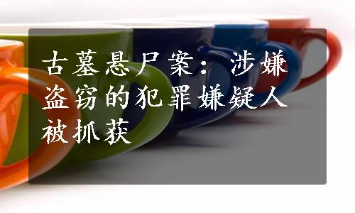 古墓悬尸案：涉嫌盗窃的犯罪嫌疑人被抓获