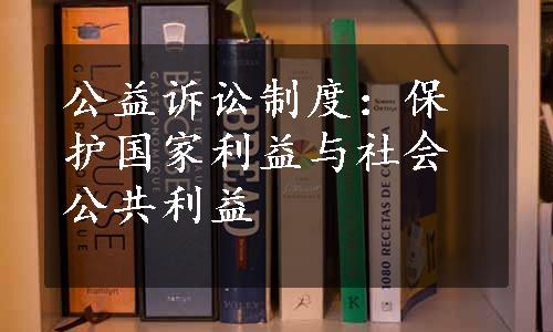 公益诉讼制度：保护国家利益与社会公共利益