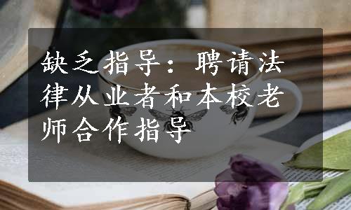 缺乏指导：聘请法律从业者和本校老师合作指导