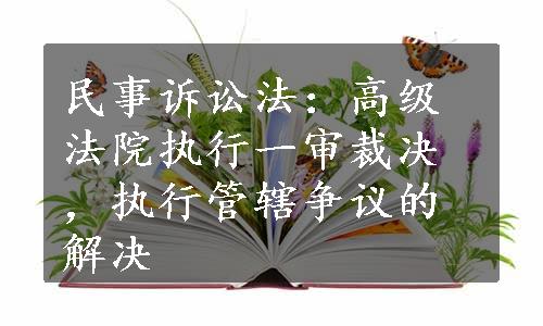 民事诉讼法：高级法院执行一审裁决，执行管辖争议的解决