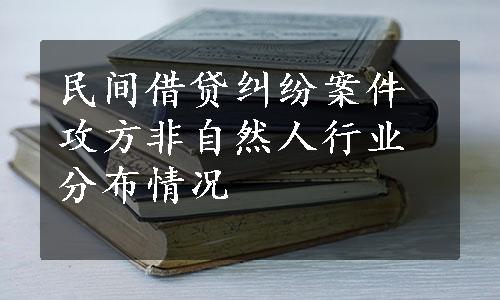 民间借贷纠纷案件攻方非自然人行业分布情况