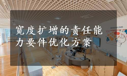 宽度扩增的责任能力要件优化方案