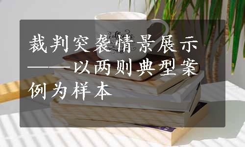 裁判突袭情景展示——以两则典型案例为样本