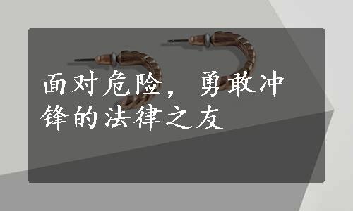 面对危险，勇敢冲锋的法律之友