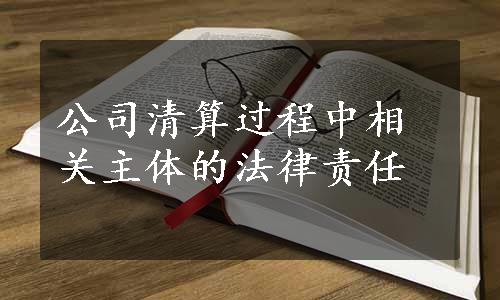 公司清算过程中相关主体的法律责任