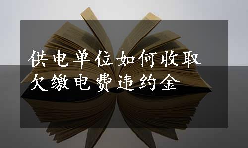 供电单位如何收取欠缴电费违约金