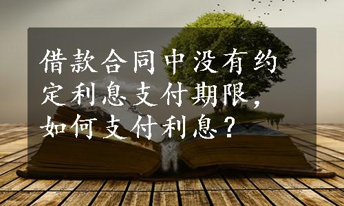 借款合同中没有约定利息支付期限，如何支付利息？