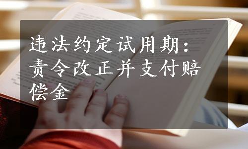 违法约定试用期：责令改正并支付赔偿金