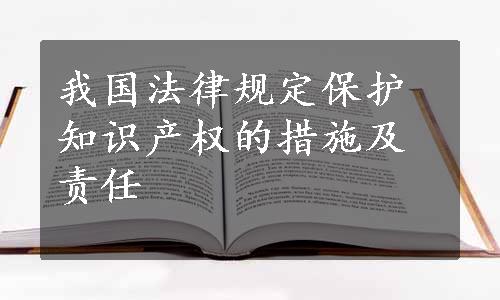 我国法律规定保护知识产权的措施及责任