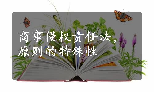 商事侵权责任法，原则的特殊性