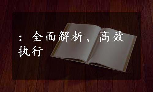 ：全面解析、高效执行