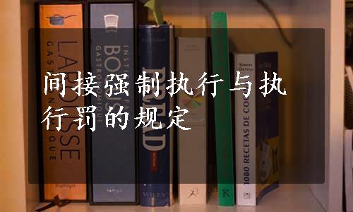 间接强制执行与执行罚的规定