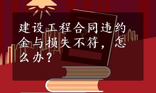 建设工程合同违约金与损失不符，怎么办？