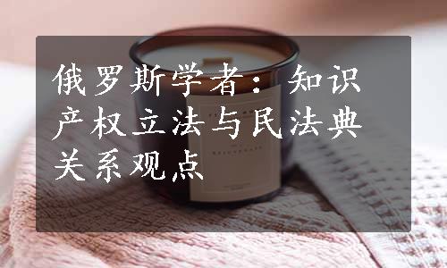 俄罗斯学者：知识产权立法与民法典关系观点